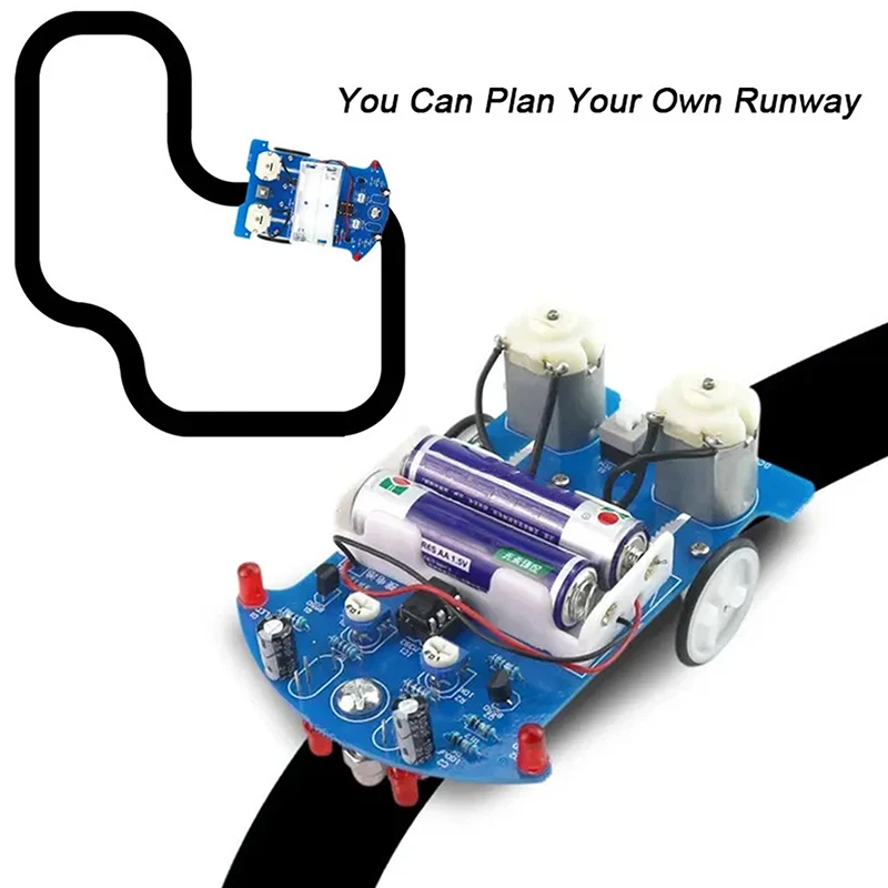 D2-5 DIY Kit Intelligent Tracking Line Car Suite DC Motor Electronic Production Assembly Smart Car Patrol Automobile Parts New