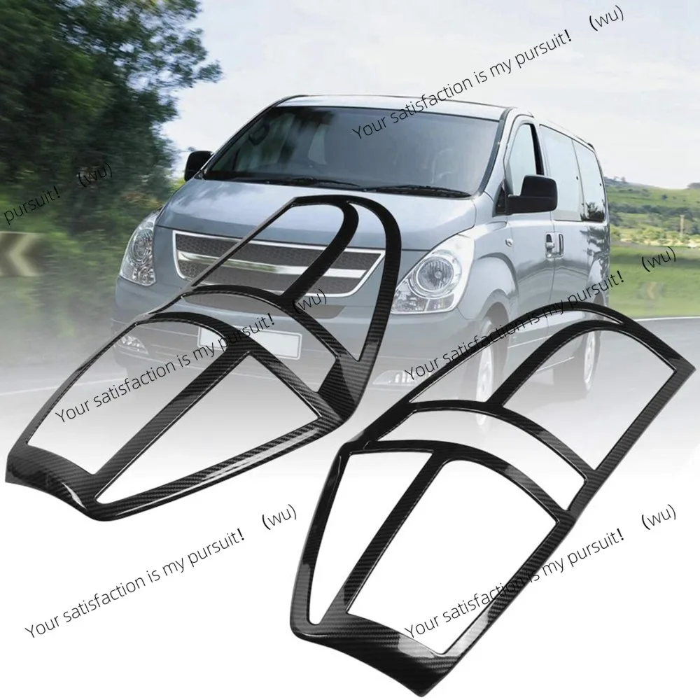 Car Carbon Fiber ABS Taillight Rear Lamp Cover Trim Fits for HYUNDAI GRAND STAREX H1 2019