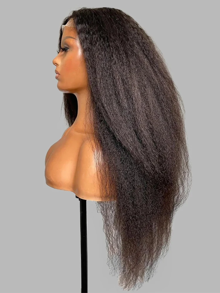 250% الكثافة غريب مستقيم 13x6 الدانتيل الجبهة الباروكات شعر الإنسان ياكي مستقيم الدانتيل الباروكات الأمامية الشعر البرازيلي شعر بشري لعذراء شعر مستعار #1