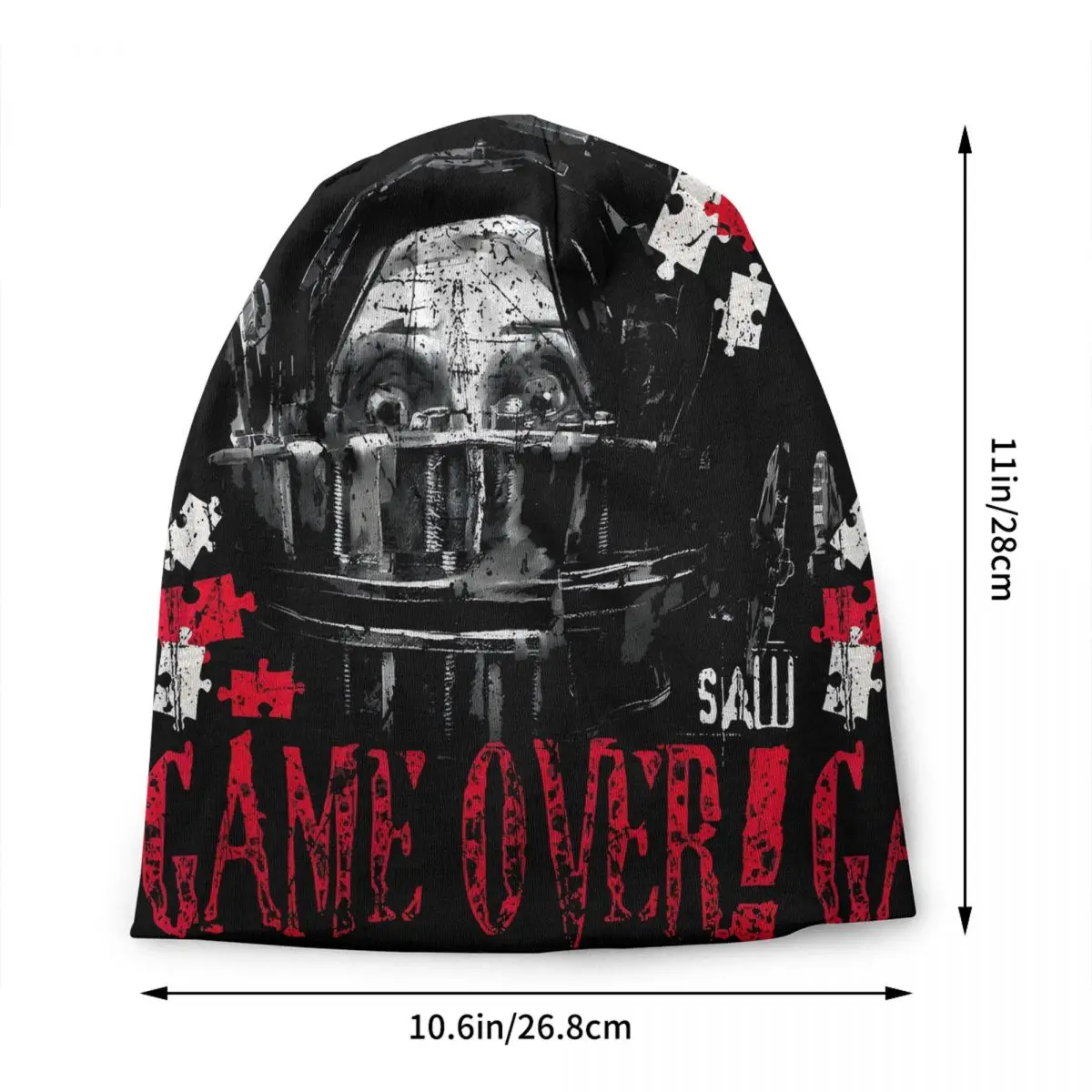 Custom S-Sawes Horror Movie Retro Bonnet Hat Knit Hat Cool Unisex Hot Warm Winter Skullies Beanies Caps
