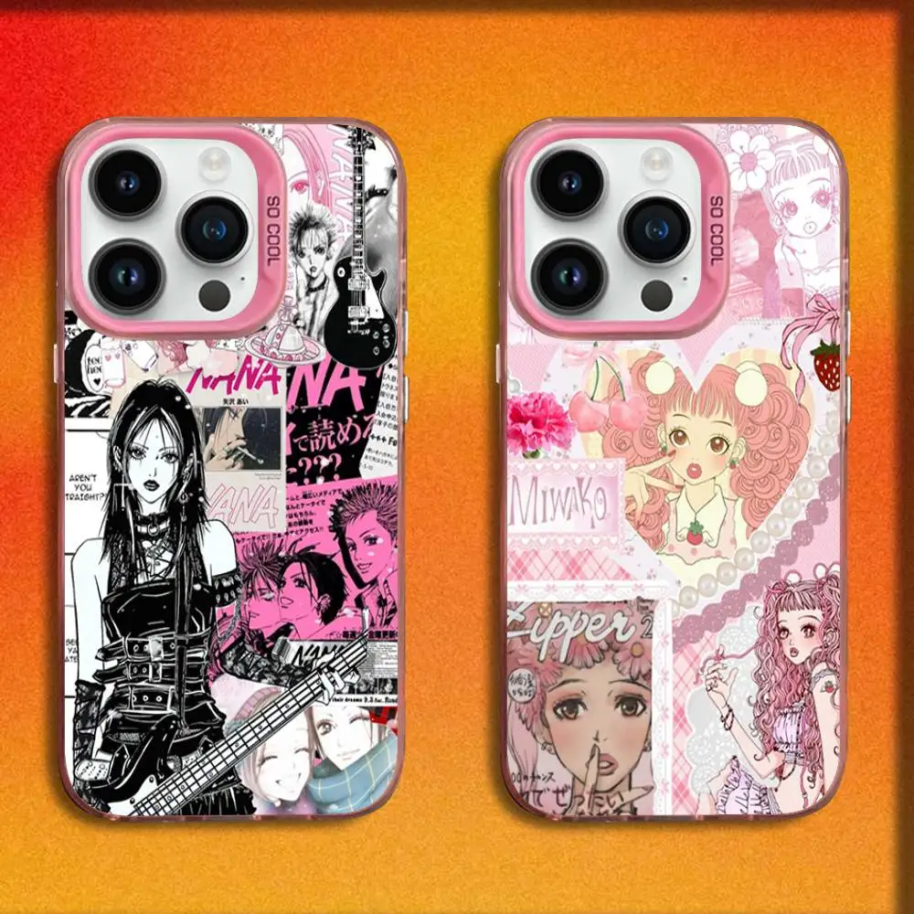 

Phone Case For iPhone 16,15,14,13,12,11,Mini,Pro,E,MAX P-Paradise Kiss N-Nana Osaki Pink Candy Matte Shockproof Cover