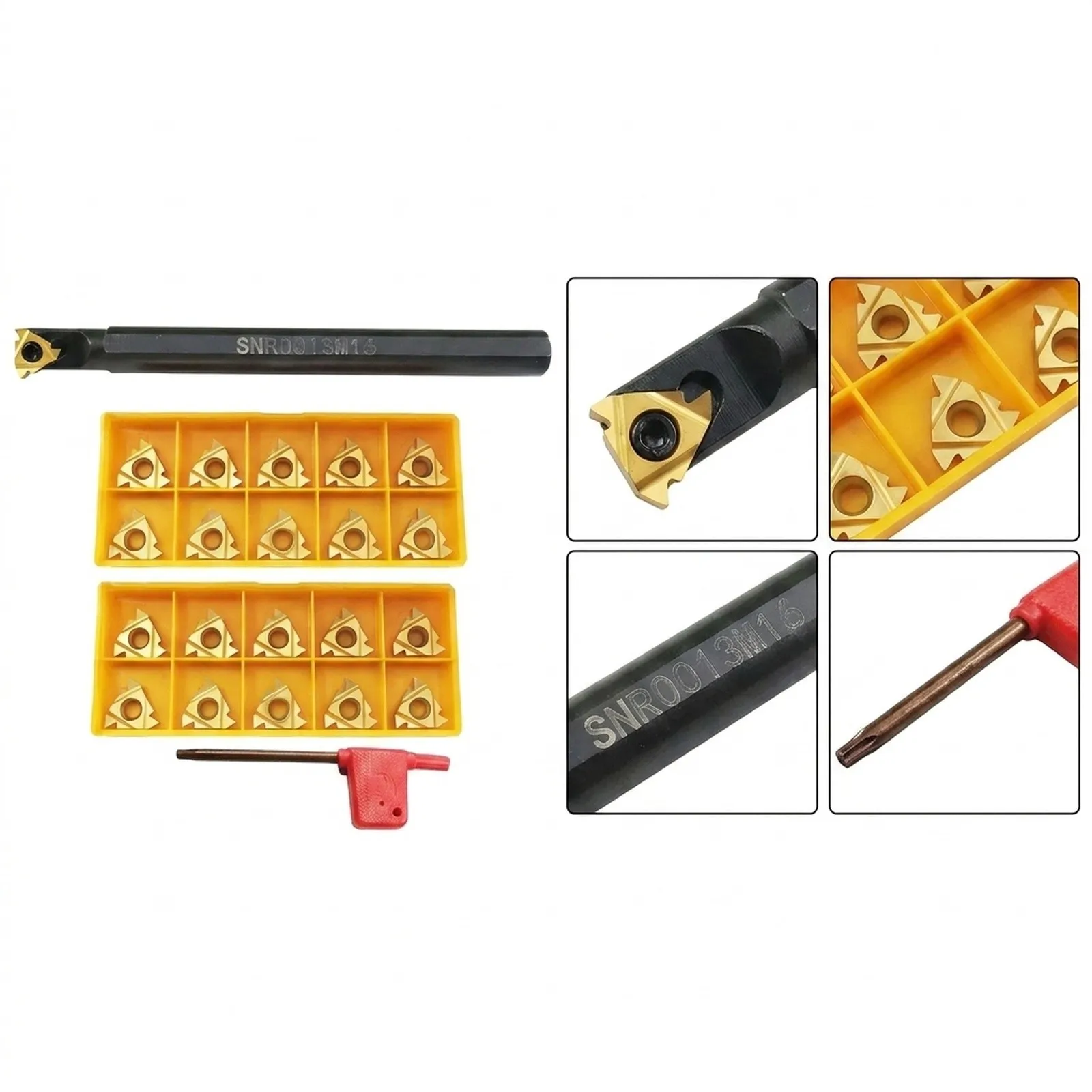 16IR AG60 Inserts Carbide Boring Bar For Threading Operations Versatile Threading Applications Low Friction Coefficient