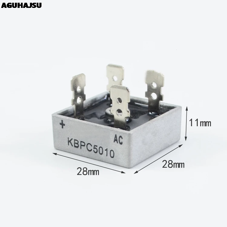 No? Uhrpcs KBPC5010 50A 1000V puente rectificador de diodo kbpc5010