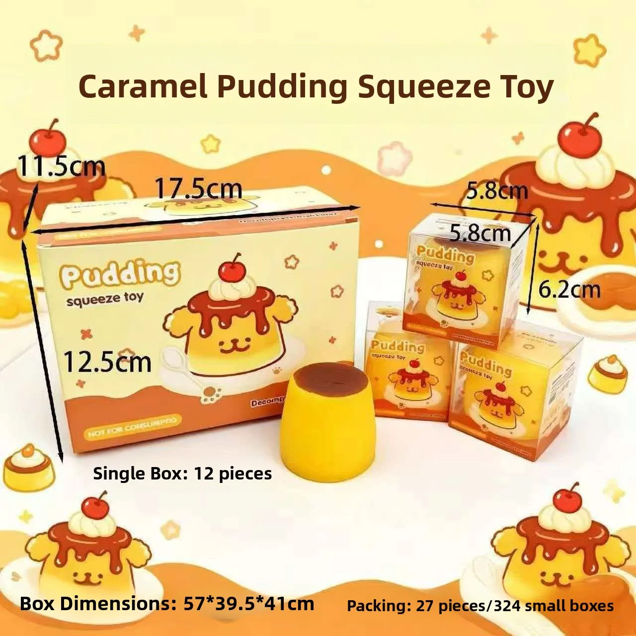 Squeezable Non-toxic Stress Relief Toy  Pineapple Bun Handmade Ball Simulation Slow Rebound 