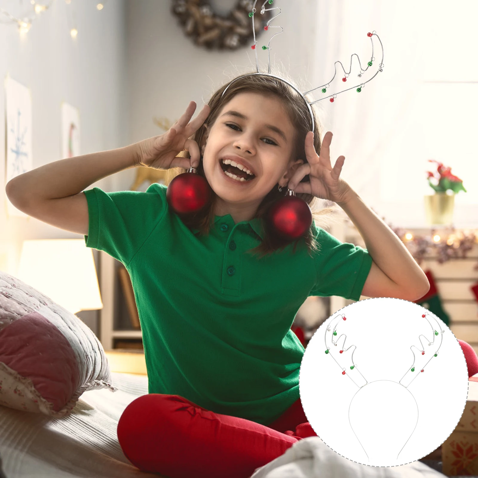 

Cute Antler Bell Hair Hoops Children Hair Lightweight Kids Headb s Birthday Hat Ideal Costume Parties Christmas Easter New