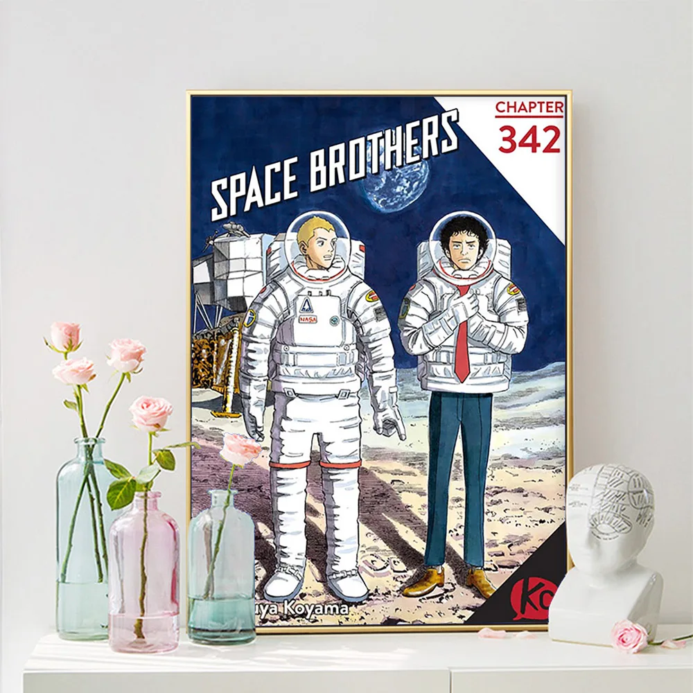 الفضاء براذرز اليابانية الكتاب الهزلي أنيمي جدار الفن يطبع المشارك الكرتون مانغا حائط لوح رسم صورة ديكور المنزل Otaku هدية #2
