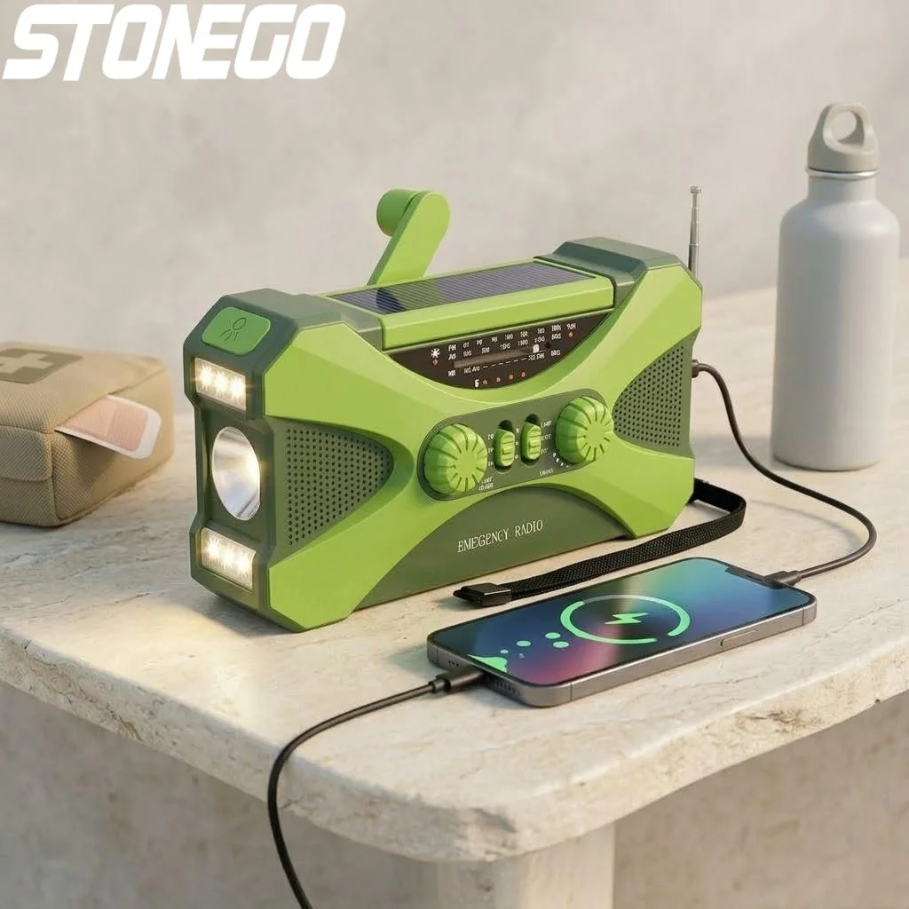 radio-solaire-portable-a-manivelle-batterie-externe-10000-mah-double-haut-parleur-lanterne-led-lumiere-d'urgence-alarme-sos-camping-en-plein-air