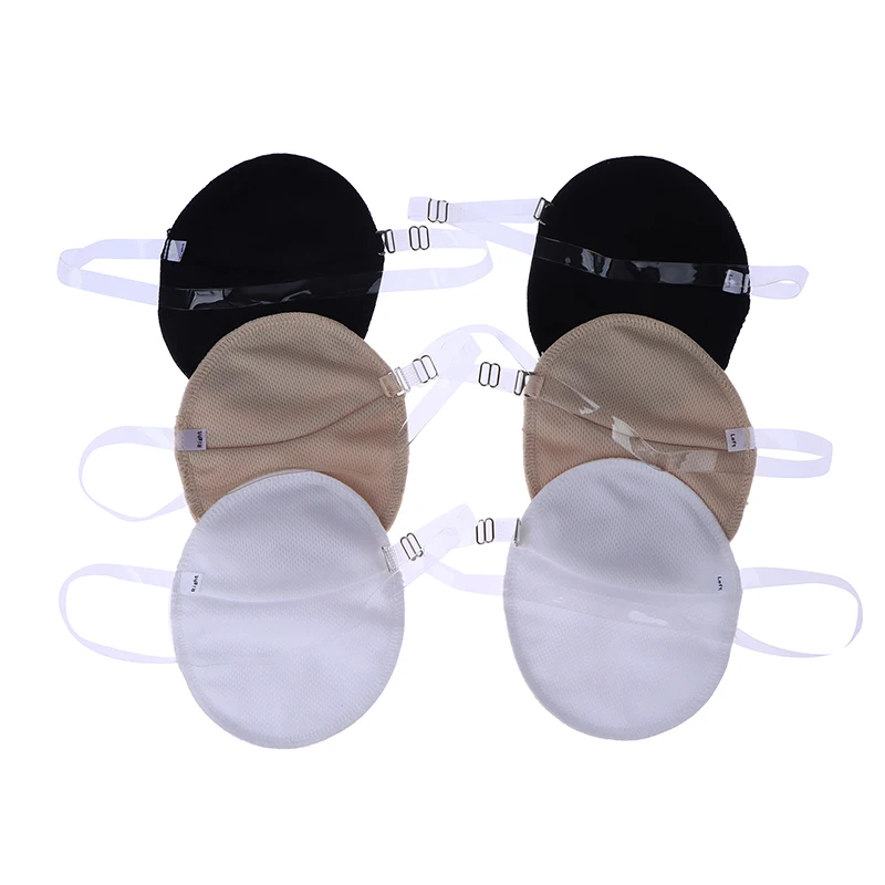 1 pasang bantalan pelindung keringat ketiak yang dapat dicuci dan digunakan kembali pelindung keringat ketiak tali bahu warna kulit tidak terlihat