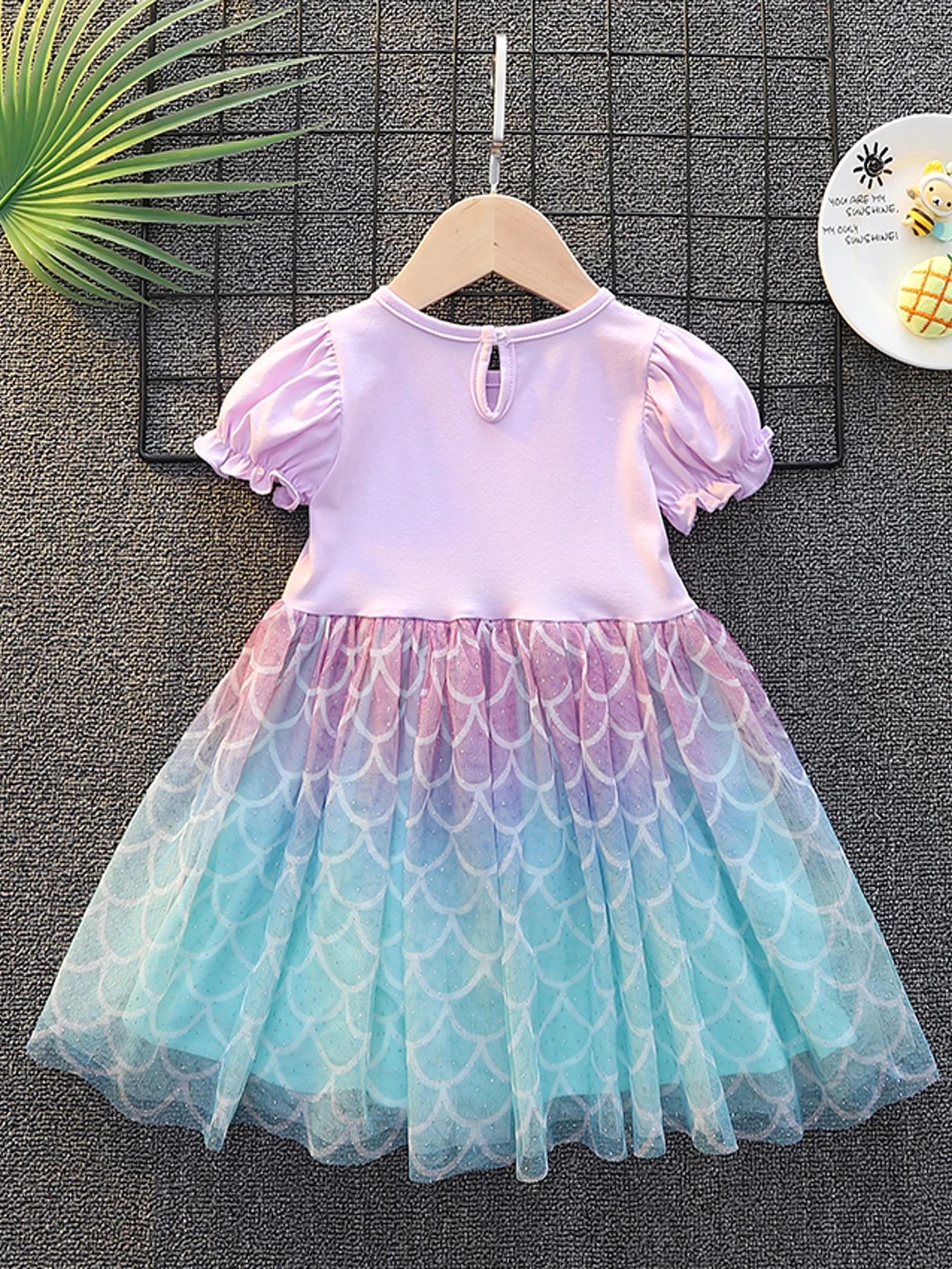 Mermaid gradient girls skirt  Birthday Rainbow Tulle Dress Princess Costume Fancy Party Outfit for Toddler Little Kids Girls