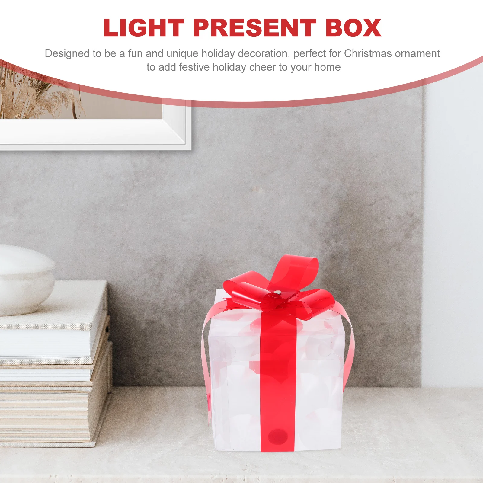 LED Christmas Light Box Baby Boxes with Lids Pvc Glowing Outdoor Lighted Presents