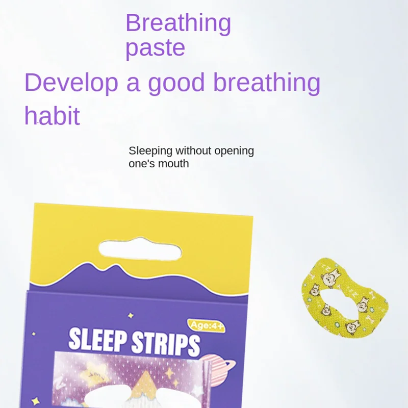 30Pcs Kids Cartoon Anti-Snoring Stickers Sleeping Closed-mouth Stickers Breathing Correction Patch Shut Up Patch Orthosis Tape