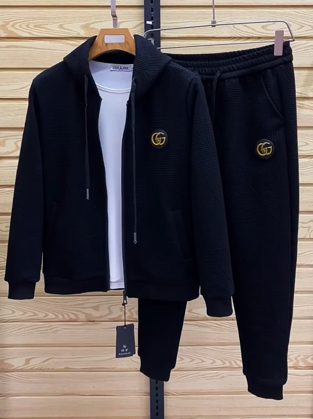 

Мужской повседневный комфортный приталенный модный комплект-двойка: новая молодежная одежда для весны и осени с длинными брюками