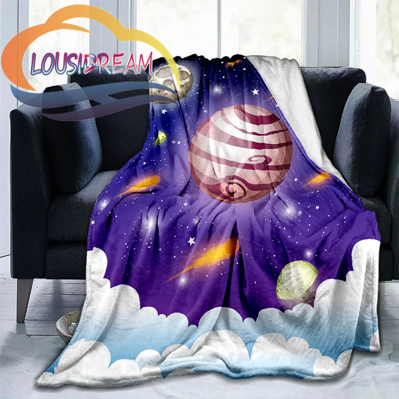 

Space Universe Vector and The Sun Many Planets In Galaxy Series Wool Blanket Cashmere Fashion Flannel Blanke