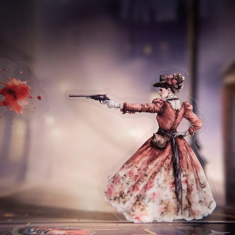 بطاقة عاشق 15 قطعة [سلسلة مجلة شيرلوك هولمز] أنماط مفصلة للمحقق شهم ملصقات ديكور لسكرابوكينغ