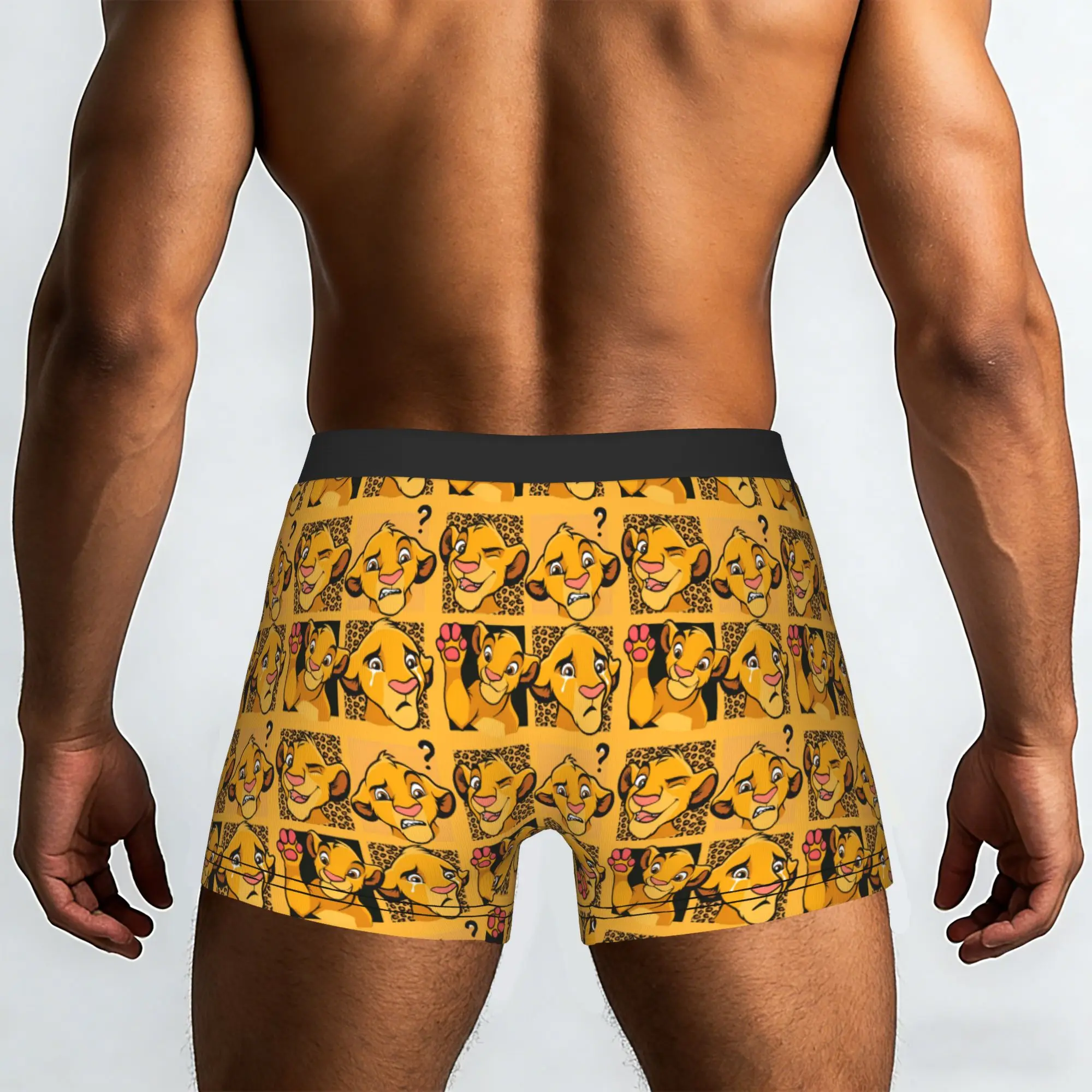 Custom Funny The Lion Cartoon K-Kings Boxers Shorts Panties Men's Underpants Stretch Anime Briefs Underwear