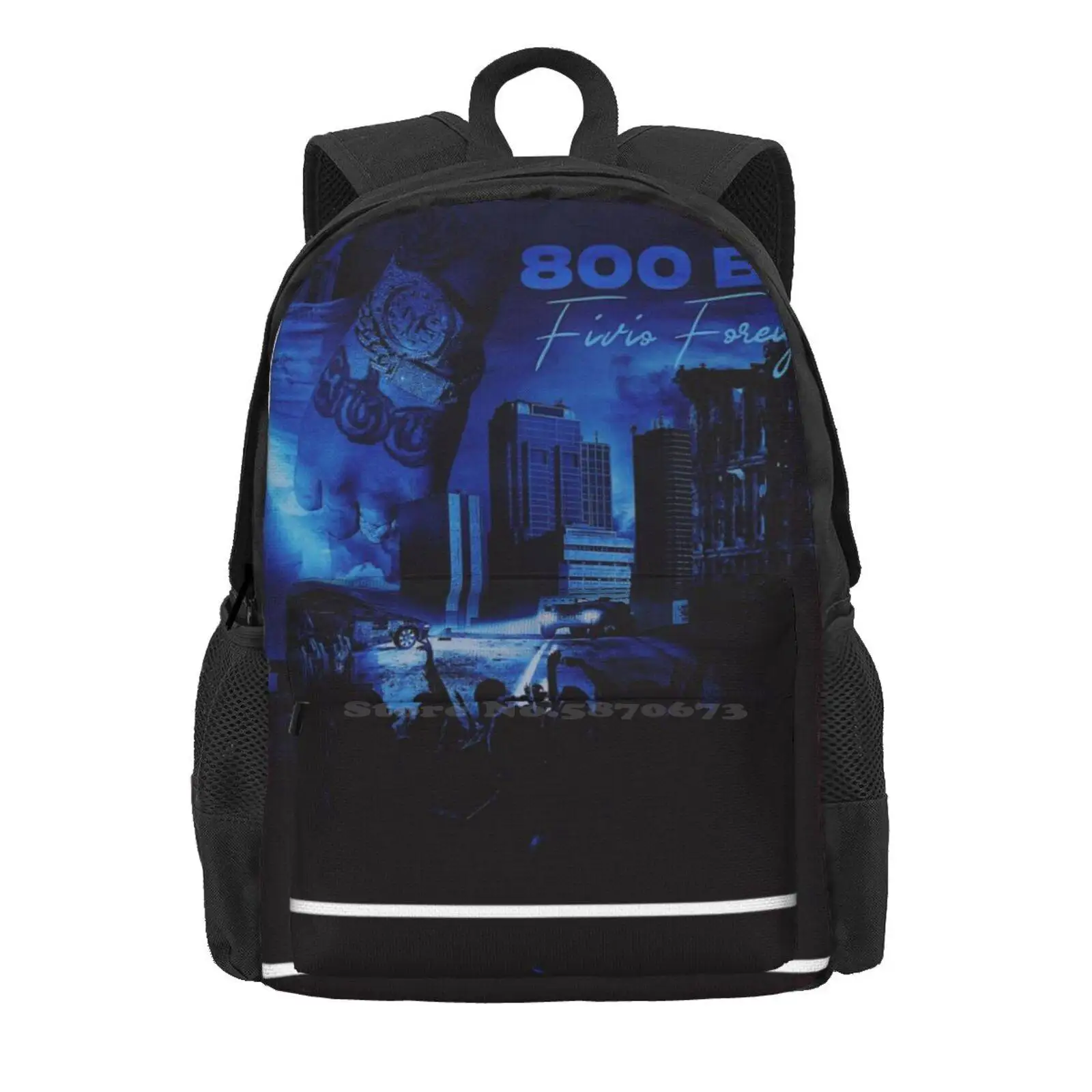 Fivio Foreign School Bag Big Capacity Backpack Laptop 15 Inch Landscape Handsome Dayes Music Classic Cool Rap Mens Walk Show