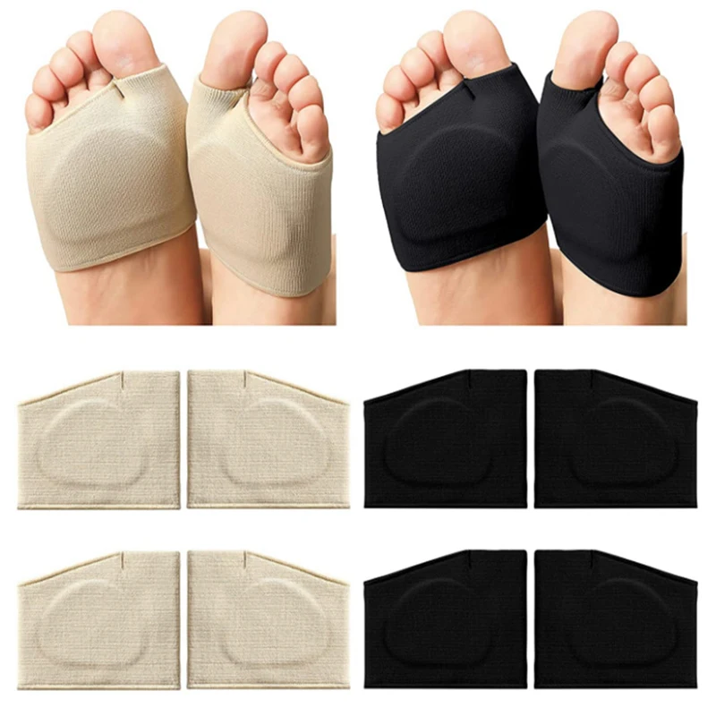 Silicone Gel Half Insoles for Metatarsal Forefoot Pain Relief Shoe Pads Ball of Foot Cushions For Hallux Valgus Corrector Socks