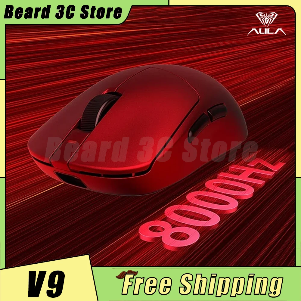 

AULA V9 V9+ Wireless Tri Mode Mouse 8000Hz Paw3395 Paw3950 Esports Gaming Mice Lightweight Mouse PC Accessories For FPS Gamer