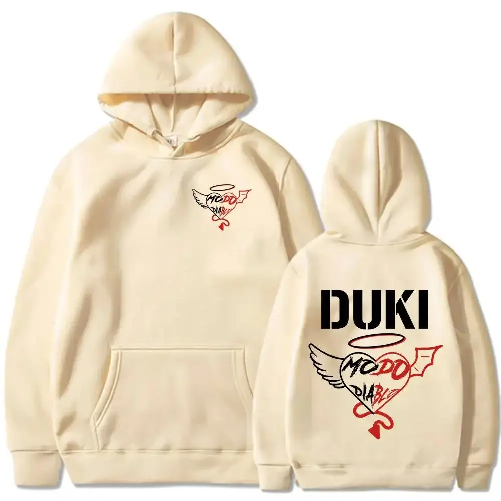 Duki Men Oversized Hoodie Hip-hop Rock Band Singer Street Casual Outdoor Fashion Couple Autumn Winter Long-sleeve Top Sweatshirt