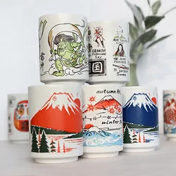 Canecas de cerâmica para lembrancinhas 1 peça, para chá, sushi, copo japonês, divertido, família, restaurante, decoração, presente de viagem para amigos