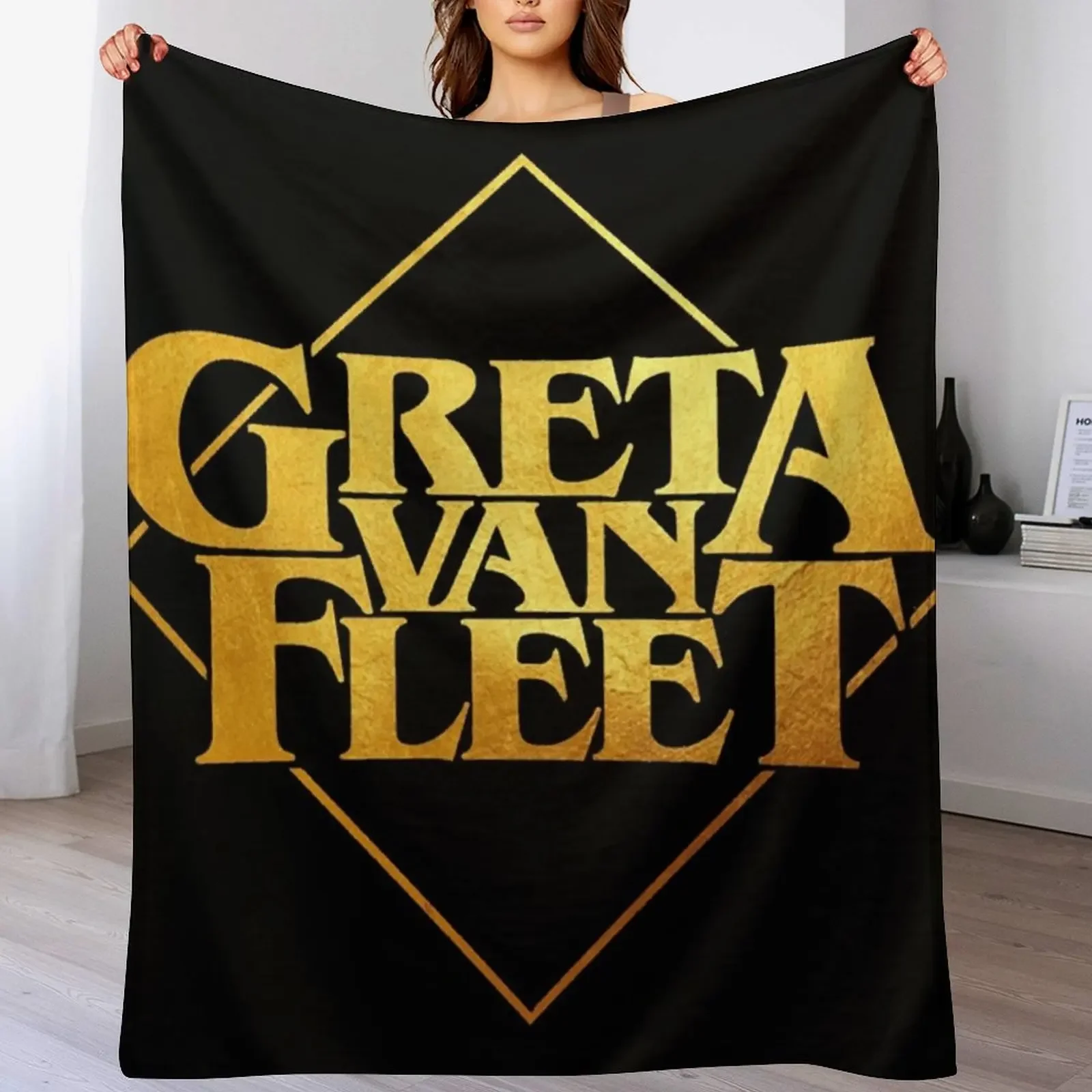 

effectivegreta van fleet greta fleet, Throw Blanket Personalized Gift cosplay anime Cute warm winter Blankets