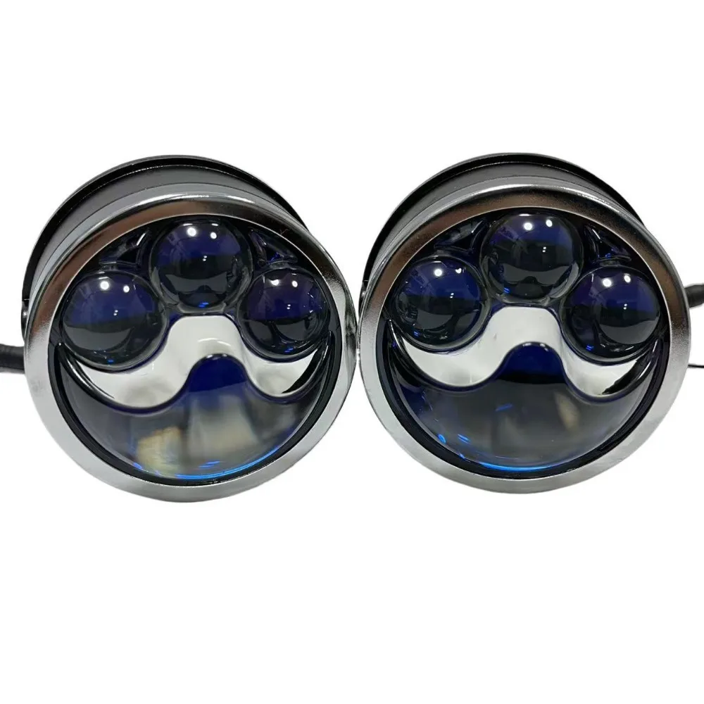 

For Universal 3 Inch Triple Straight Laser Fog Light Dual Beam Lens High Low Beam Waterproof Dustproof Car Styling Upgrade Style