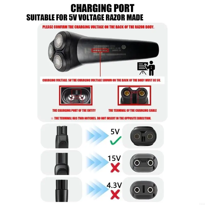 Travel Ready USB Cable Power Supply Wire Line For 5000 9000 2000 S3000 S1000 Electric Shaver Slim And Light Easy To Carry In Any