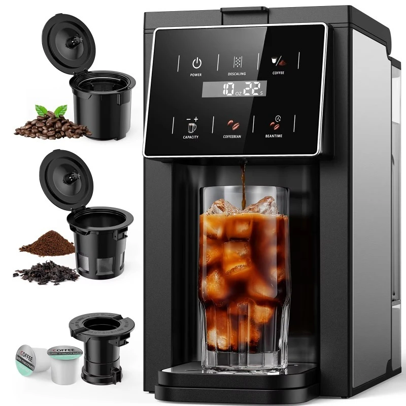 

Home 3 in 1 Grinder Machine/K-cup/Ground/Tea Coffee Maker -CGM511/3 Level Grind/ 5 Brew Size