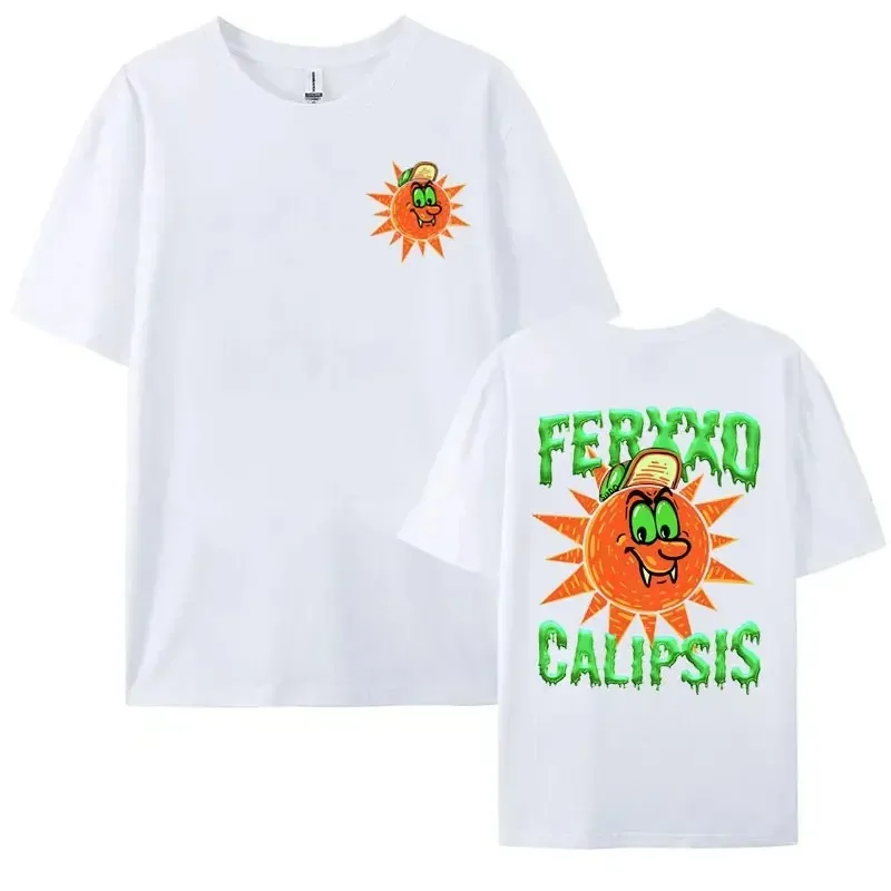 Rapper Feid Ferxxocalipsis World Tour 2024 Tee Shirt Men\'s Women Harajuku Hip Hop Style T Shirts Summer 100% Cotton T-shirt Tops