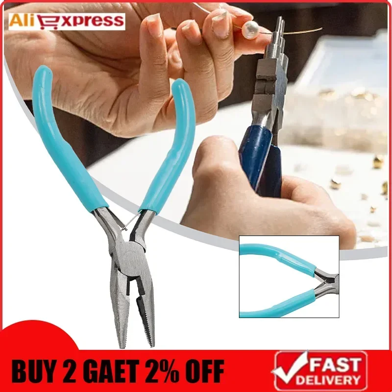 

Small Pliers Jewelry Accessories Repair Making Round Nose Needle Nose Pliers Hand Tool Stainless Steel Tong Head And PVC Handle