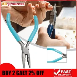 Small Pliers Jewelry Accessories Repair Making Round Nose Needle Nose Pliers Hand Tool Stainless Steel Tong Head And PVC Handle