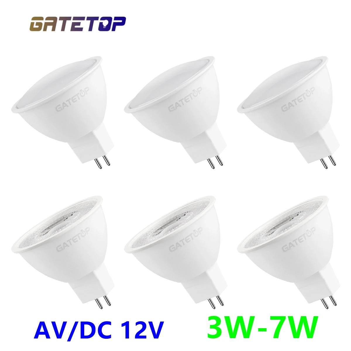 

4-20PCS MR16 AC/DC 12V LED Spotlight Bulb GU5.3 Low Pressure 3W 5W 6W 7W Light 120 Degrees 38 Degrees Study Kitchen For Home