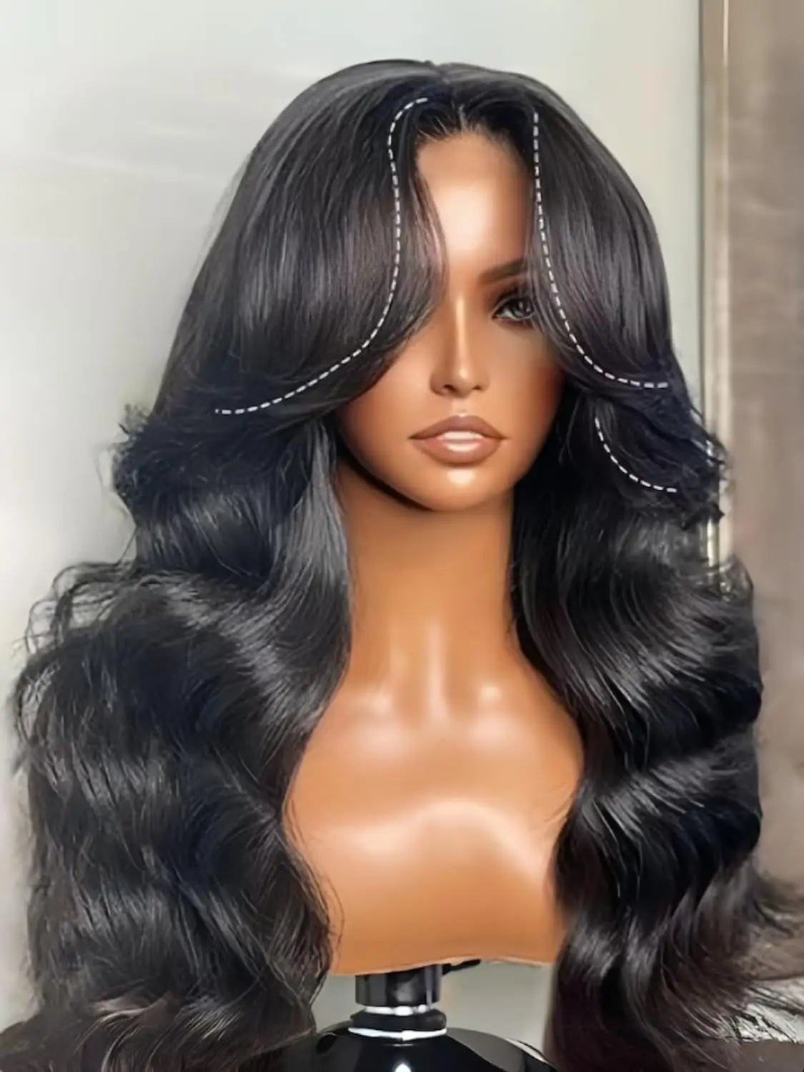 42 بوصة 13x6 أسود الجسم موجة HD الدانتيل الباروكات الأمامية 200 الكثافة 13x4 موجة المياه الدانتيل الباروكة الأمامية 100 الشعر البشري 5X5 HD #1