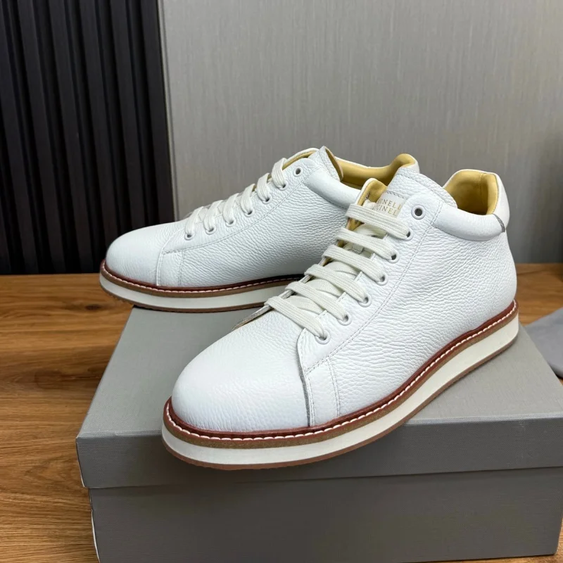 

High-quality genuine leather men's fall-winter high-top shoes casual and breathable sports shoes