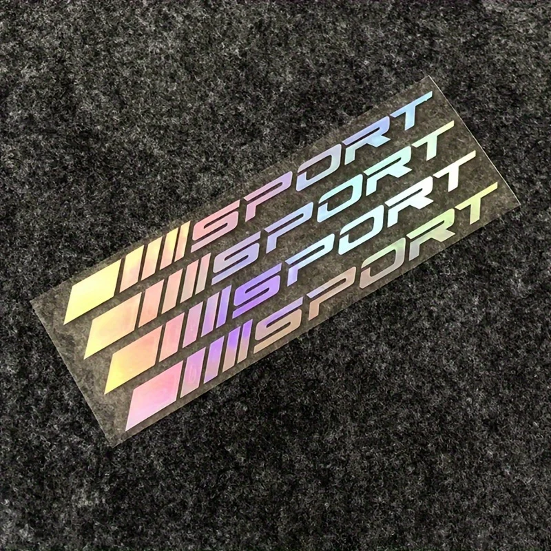 4pcs Multicolour Sport Car Sticker Decal Sticker Wheel Sun Visor Window Graphic Bumper Sport Sticker PVC Vinyl Car Motorcycle