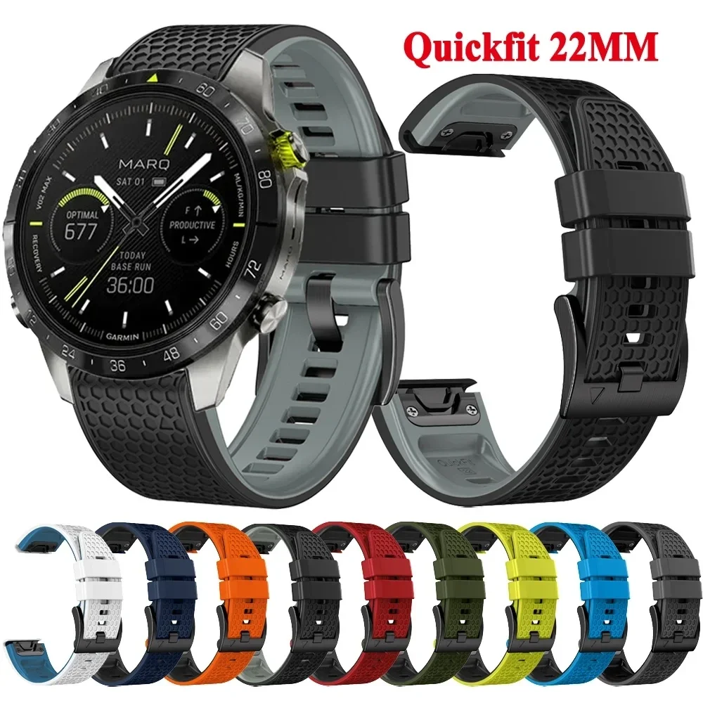 

QuickFit 26/22MM Silicone Band For Garmin Fenix 7X 7 6X 6 Pro 5 5X Plus 3HR Approach S70 S62 S60 Strap Wristband Bracelet Correa