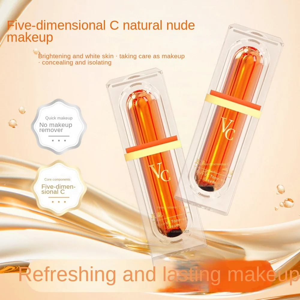 30g Five Vitamin C Tone-up Cream Whitening Brightening Concealer Natural Moisturizing Lazy Makeup Cream Skin Care Face Cosmetic