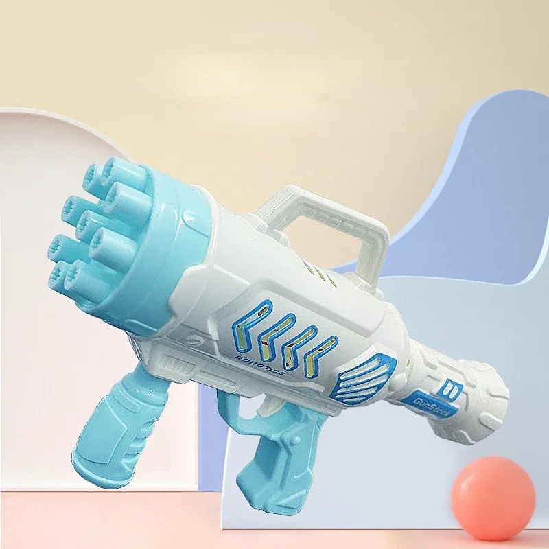 9 Hole Bubble Gun Soap Bubble Maker Outdoor Toys for Kids Automatic Electric Soap Maker Pomperos Blower Gifts Wedding Party Toys