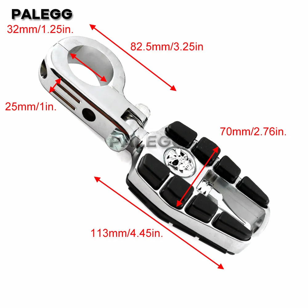 Motorcycle 1.25" 32mm Engine Guard Highway Foot Pegs Bracket For Honda Harley Touring Softail Street Bob Road King Dyna Fat Boy view 5