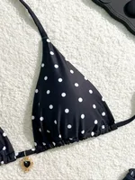 58043-eae9e2.jpg Women Swimwear Bikini Set Polka Dot Triangle Tie Side Two Piece
