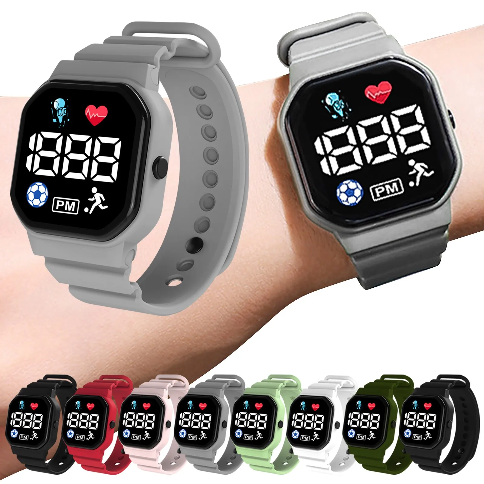 Kinder Digitaal Horloge Kinder Horloge Sport Elektronisch Led Waterdicht Kids Horloge Mode Teen Jongens Meisjes Smart Horloges Montre