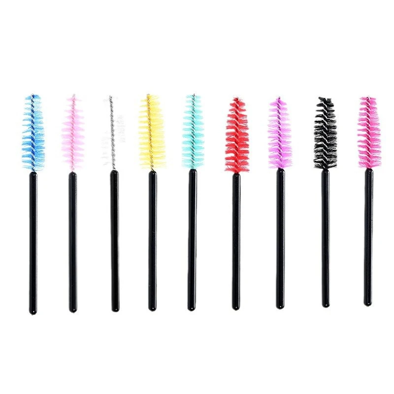 Brosses à cils de poulet, outils d'extension de cils, brosse à sourcils, baguettes de mascara, applicateur de cils, cosmétique noir, 50 pièces