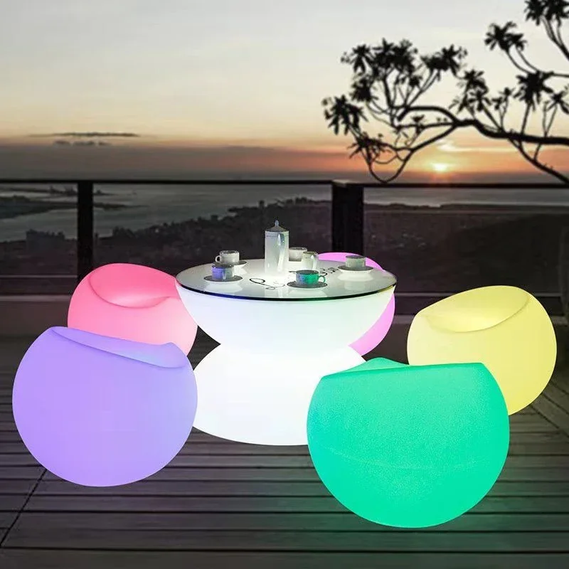 

Led Luminous Apple Stool Bar Chair Milk Tea Shop Coffee Shop Leisure Stool Bar Furniture Remote Control Waterproof