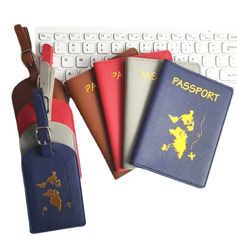 

1PC Portable PU Leather Luggage Tag Suitcase Identifier Label Baggage Board Bag Tag Name ID Address Holder Travel Passport Card