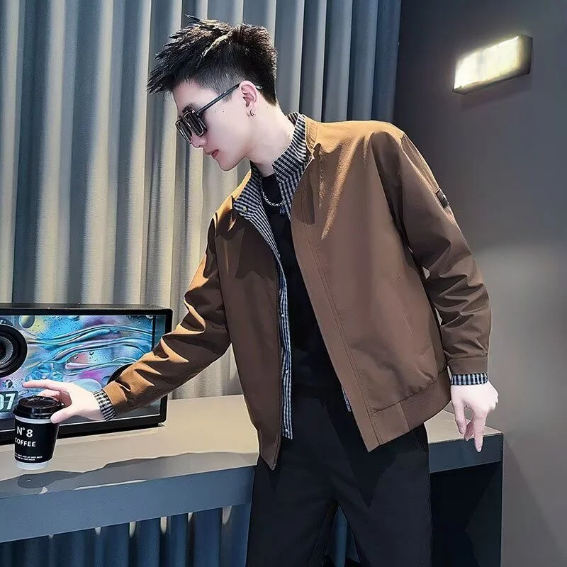 

Spring Autumn Loose Men's Jaet Sli Streetwear High Street Trendy Harajuku Korean Sle Casual Coat for Teenagers