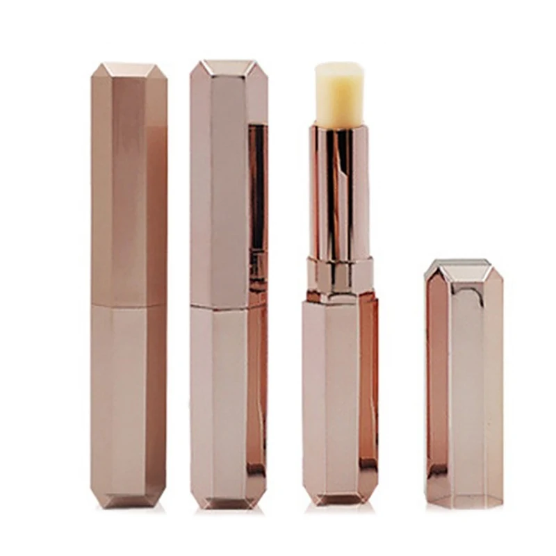 3ml Achteck Lip gloss Röhrchen Roségold leere Lippen glasur Flasche DIY Lip gloss Behälter nachfüllbare leere Flaschen DIY Make-up Werkzeug