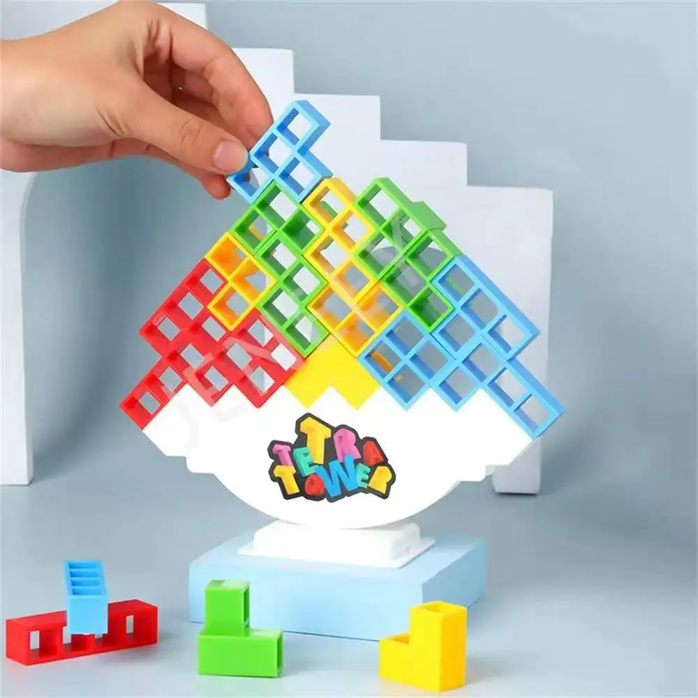 Tetris Tower Balancing Stacking Toys Children Blocks Balance Tower Board Game Smart Balance Stacking Kids Toys
