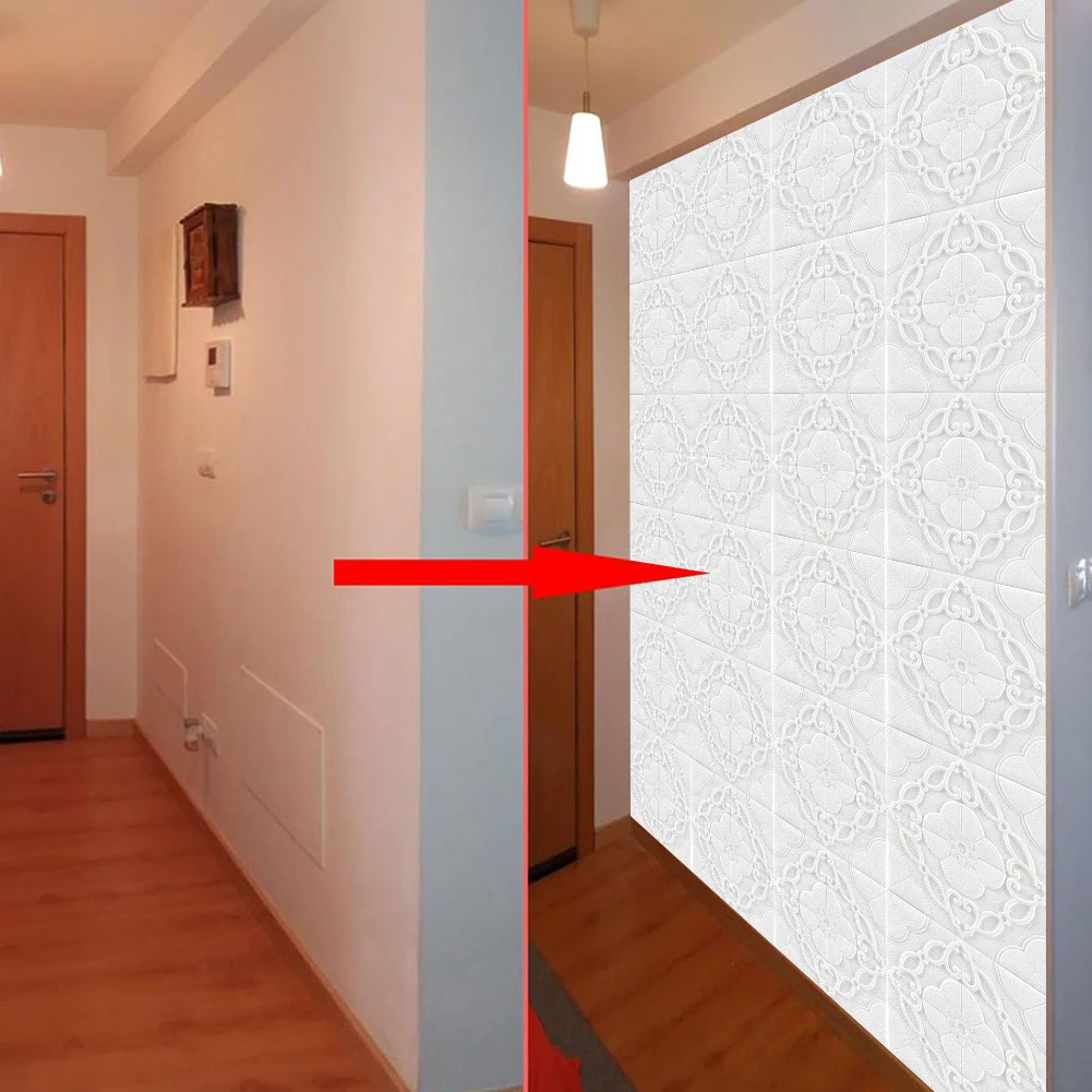 Foam Panels Tile Safe Soft Soft Foam Sound Insulated Specification Sticker Strong Adhesion White Application DIY