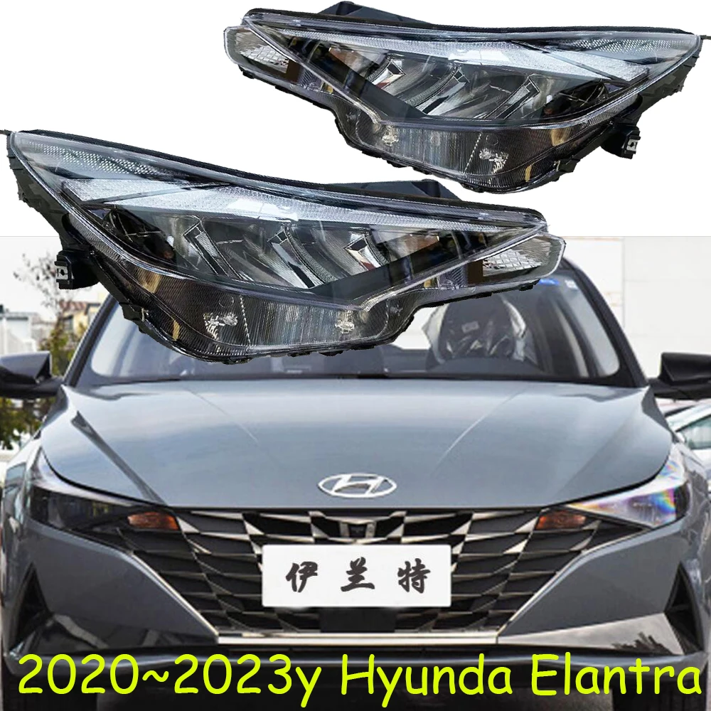 

1pcs car bumper headlamp For Hyundai Elantra headlight LED 2020~2022y head lamp for Hyundai Elantra fog lamp