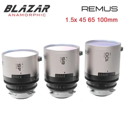 GREAT JOY BLAZAR REMUS 1.5x 45mm 65mm 100mm Anamorphic Lens Supports 3:2 full frame For PL/EF Silver Flare